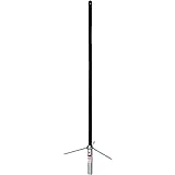 Tram 1477-B Pre-Tuned 144MHz–148MHz VHF/430MHz–460MHz UHF Amateur Dual-Band Base Antenna (Black Fiberglass)