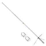 UAYESOK Amateur Base Station Antenna Dual Band UV 2Meter 70cm Fiberglass Mobile Radio Antenna GMRS Vertical Base Antenna 5.8' 200W High Gain for Device Repeater Police Scanner Truck SUV