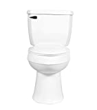 White 2-piece Elongated Toilet with Standard 12-in Rough-in , ELLAI Powerful Single Flush 1.28 GPF ADA Chair Height Toilet (Seat Included)
