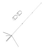 HYSHIKRA Fiberglass Dual Band Antenna, Outdoor 2Meter 70CM Base Antenna, 5.5/8.5dBi UHF-Female (SO239) Roof Antenna with Bracket Mount for Kenwood Yaesu Motorola Mobile Transcevier