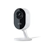 Arlo Essential Indoor Camera - 1080p Video with Privacy Shield, Plug-in, Night Vision, 2-Way Audio, Siren, Direct to WiFi No Hub Needed, Wireless Security, White - VMC2040