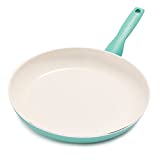 GreenPan Rio Healthy Ceramic Nonstick 12' Frying Pan Skillet, PFAS-Free, Dishwasher Safe, Turquoise