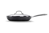 Calphalon Nonstick Frying Pan with Lid and Stay-Cool Handles, Dishwasher Safe, 12-Inch, Grey