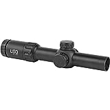 U.S. Optics 1-8x24mm; 30 mm Tube; Digital Red FFP RBR Reticle Riflescope TS-8X RBR, Black