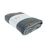KELOR Luxury Bamboo Wrap Blanket - Double Sided - Stretchy, Lightweight Soft & Breathable - Cooling Viscose with Spandex, Versatile Wearable Travel Blanket - Shawl - Scarf - Baby Wrap - Grounded Gray