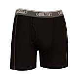Cariloha Men's Bamboo-Viscose Boxer Briefs - Breathable Underwear for Men - Medium - Black