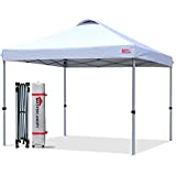 MASTERCANOPY Durable Ez Pop-up Canopy Tent with Roller Bag (10x10, White)
