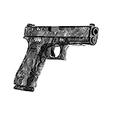 GunSkins Pistol Skin - Premium Vinyl Gun Wrap with Precut Pieces - Easy to Install and Fits Any Handgun - 100% Waterproof Non-Reflective Matte Finish - Proveil Reaper Black