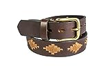 Polo Belt Hand-Stitched leather belt GaucholIfe (Brown, 30)