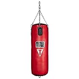 Title Premier Leather Heavy Bag 2.0, Red, 100LBS