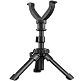 CVLIFE Tripod Portable Shooting Rest Tripod Flexible Rifle Tripods for Hunting Rifles Height Adjustment 7.9″-15″ Aluminum Construction Shooting Tripod with 360 Degree Rotate V Yoke Rest for Outdoors