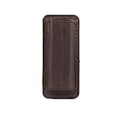 Kosibate Leather Mag Holster, Magazine Holster Fits for 9mm .40 .45 Glock 17 19 42 43x 1911 Holder, IWB or OWB, Single Stack