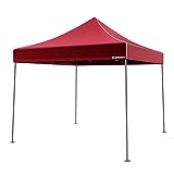 Canopy Tent Outdoor Party Shade, Instant Set Up and Easy Storage / Portable Carry Bag, Water Resistant Spacious Summer Cover 10x10 By Stalwart (Red)