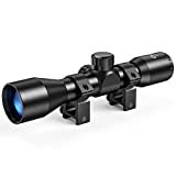 CVLIFE 4x32 Compact Rifle Scope Crosshair Optics Hunting Gun Scope with 20mm Free Mounts