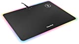 NEEGO RGB Gaming Mouse Pad Non-Slip Rubber Base Mouse Mat Adjustable Brightness and Wireless Charging for Laptop Computer PC Games (13.9 x 10 inch)