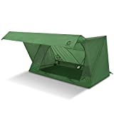 Gonex Lightweight 1 Person Backpacking Tent, 3.5LB Bushcraft Tent with Canopy, Waterproof Trekking Pole Tent, Single Person Camping Shelter for Scouts, Hiking Tent, Survival Tent