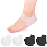 4 Pairs Heel Protectors, Silicone Heel Cups for Heel Pains,Cracked Heels, Heel Spurs, Plantar Fasciitis,Unisex Fit Gel Heel Pads, Stocking Stuffers for Men Women Teens