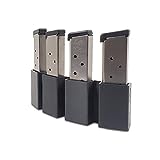 Magazine Pouch for 1911 Magazines 45 ACP,10mm, and 9mm Magazines, Quad, 4 in a Row.Adjustable Belt Loops fit: 1.5 inch,1.75 inch, and 2 inch Belts