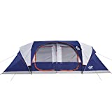 CAMPROS CP Tent-12-Person-Camping-Tents, Waterproof Windproof Family Tent with Top Rainfly, 6 Large Mesh Windows, Double Layer, Easy Set Up, Portable with Carry Bag - Blue