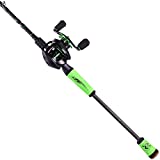 Sougayilang Ultralight Fishing Rod Reel Combos Portable Light Weight High Carbon 4 Pc Baitcaster Fishing Pole with Baitcasting Reel for Travel Freshwater Fishing-2.1M with Right Handed