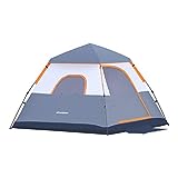 EchoSmile Camping Instant Tent, 2/4/6/8 Person Pop Up Tent,Waterproof Pop Up Tent with Top Rainfly,Easy Setup for Camping Hiking and Outdoor, Portable Tent with Carry Bag, for 3 Seasons