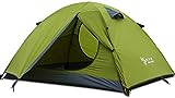 3 Season 3-Person Double Layer Waterproof Dome Backpacking Tent Aluminum Rod for Camping Hiking Travel Climbing (Green-3 Person)
