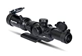 Monstrum 1-6x24 LPVO Rifle Scope with Offset Scope Mount and Flip Up Lens Covers | Black