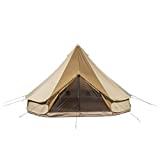 TETON Sports Sierra 20 Canvas Bell Tent; Waterproof 16 Person Family Camping Tent, Brown