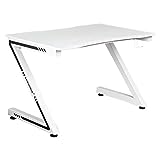 AKRacing Sierra Gaming Desk Large White Surface, Sturdy Metal Frame, Cable Management, and XL Gaming Mousepad Included, (AK-Sierra)