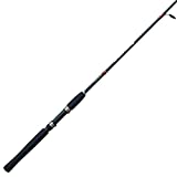 Zebco Rhino Tough Cross-Weave Glowtip Spinning Fishing Rod, 2-Piece with Heavy Duty Guides, 6-Foot Medium-Light Power Fast Action, EVA Foam Handle, Multicolor