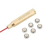 Laser Bore Sight for .30-06, Cartridge Hunting Red Dot Boresighter with 6 Batteries（2 Set Batteries）