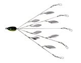 Alabama Umbrella Rig with 5 arm 8 Blade for bass Fishing Lure Salwater Stripers Swim Bait (Orange 8 Blade)