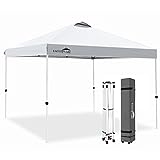 EAGLE PEAK 10’ x 10' Pop Up Canopy Tent Instant Outdoor Canopy Easy Set-up Straight Leg Folding Shelter with 100 Square Feet of Shade (White)