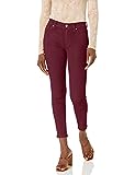 HUDSON Jeans Women's Nico Mid Rise, Super Skinny Ankle Jean, Cabernet Coated, 30