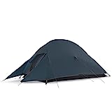 Naturehike Cloud-Up 2 Person Lightweight Backpacking Tent with Footprint - Free Standing Dome Camping Hiking Waterproof Backpack Tents (20D Navy Blue)