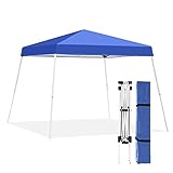 DOIT 10 X 10 FT Pop Up Canopy Tent, Portable Instant Shelter for Patio Lawn and Garden, Outdoor Slant Leg Easy Up Gazebo with Carrying Bag