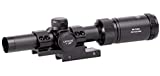 Centerpoint Optics 1-4x20 MSR Rifle Scope with Offset Picatinny Mount and Glass Reticle Black