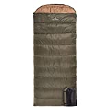 TETON Sports Celsius XXL Sleeping Bag; Great for Family Camping; Free Compression Sack; Green; Right Zip