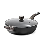 SENSARTE 12 Inch Nonstick Deep Frying Pan,5 Qt Non Stick Saute Pan with Lid,Large Skillet Pan,NonStick Jumbo Cooker,Cooking Pan Chefs Pan Cookware for All Stove Tops,Induction Compatible,PFOA Free