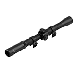 Ultimate Arms Gear Tactical 4x20 Fine Crosshair Reticle 22 .22 Caliber Rifle And Airgun Paintball , Pellet Gun, Crossbow Or Airsoft Compact Scope + Lens Caps + 3/8' Dovetail Mounting Rings