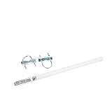 HYS TC-40UV Dual Band VHF UHF 2meter 70cm 144/430Mhz 2.5dBi 100W 15.7inch Fiberglass Outdoor Base Antenna with SO239 (UHF Female) Connector For ICOM Yaesu Midland Motorola Mobile Ham Radio Transceiver