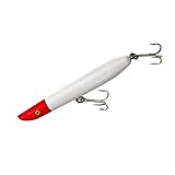 Cotton Cordell Pencil Popper Topwater Fishing Lure, Freshwater Fishing Gear and Accessories, 6', 1 oz, Pearl Red Head