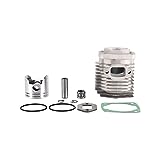 WOOSTAR 44mm Big Bore Cylinder with Piston Ring Kit Replacement for 2 Stroke 43cc 47cc 49cc Scooter Mini Pocket Bike
