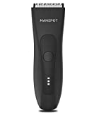 MANSPOT Groin Hair Trimmer for Men, Electric Ball Trimmer/Shaver, Replaceable Ceramic Blade Heads, Waterproof Wet/Dry Groin & Body Shaver Groomer, 90 Minutes Shaving After Fully Charged
