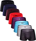 Youlehe Men's Underwear Soft Bamboo Boxer Briefs Stretch Trunks Pack (Medium, 8 Pack 09)