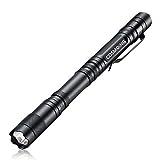 Pen Flashlight, COSMOING 3 Modes Small Pen Light Flashlight, Super Bright Powered by 2xAA Battery(Not Included) IP54 Waterproof with Pocket Clip Penlight for Camping, Inspection, Medical, Emergency