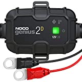 NOCO GENIUS2D, 2-Amp Direct-Mount Onboard Charger, 12V Automotive Car Battery Charger, Battery Maintainer, Trickle Charger and Battery Desulfator with Temperature Compensation