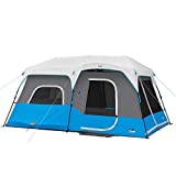 CORE Instant Tent with LED Lights | Multi Room Tents for Camping | Large Family Cabin Lighted Tent | Pop Up Camping Tent | 6 Person / 9 Person / 10 Person / 12 Person Tents for Camping (9 Person)