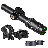 WestHunter Optics HD 1-6x24 IR Riflescope, 30mm Tube Red Green Illuminated Reticle Second Focal Plane Tactical Precision 1/5 MIL Shooting Scope | Reticle-A, Picatinny Shooting Kit C