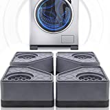Anti Vibration Pads, Washing Machine Foot Pads, Non Slip Shock and Noise Cancelling Mat for Washer and Dryer Machine Support Protects Pedestals Set of 4